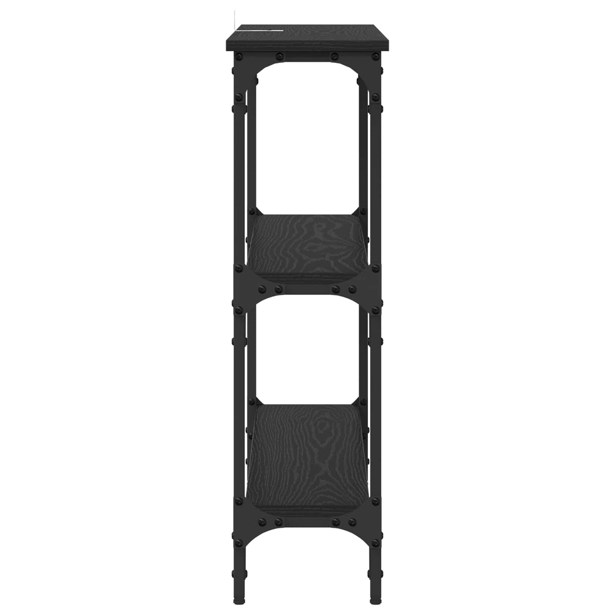 Console Table Black oak 100 x 22,5 x 75 cm Engineered Wood