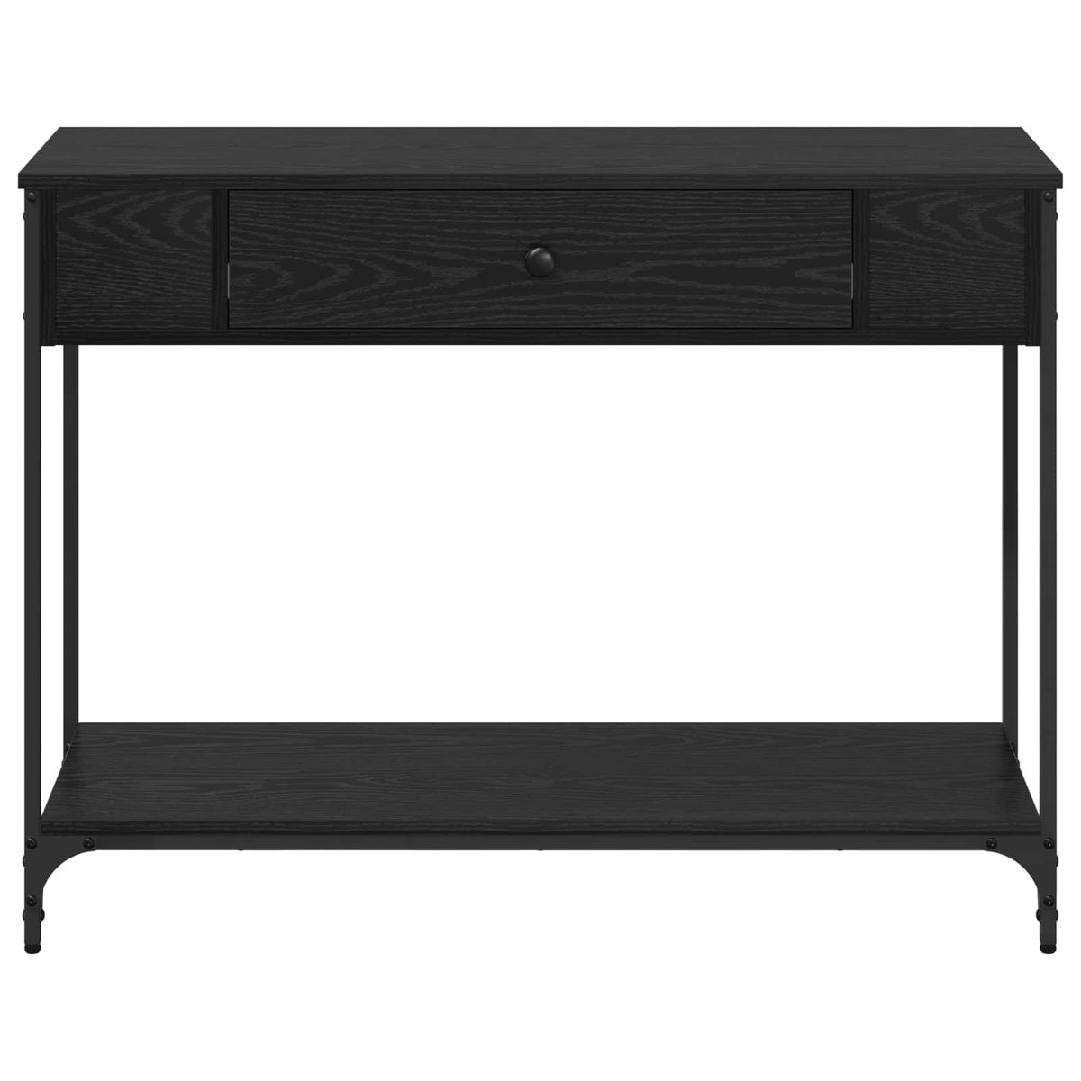 Console Table Black oak 100 x 34.5 x 75 cm Engineered wood