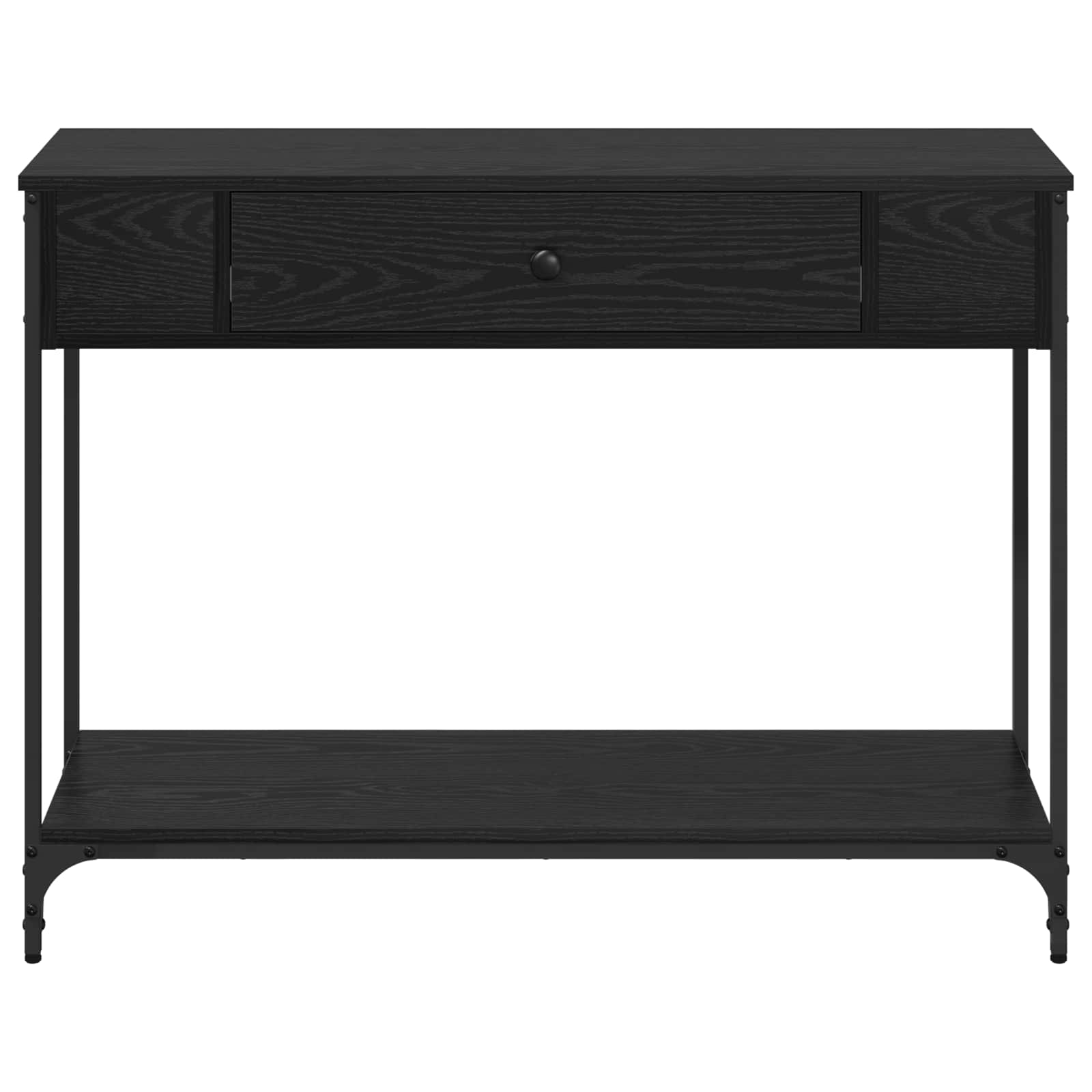 Console Table Black oak 100 x 34.5 x 75 cm Engineered wood