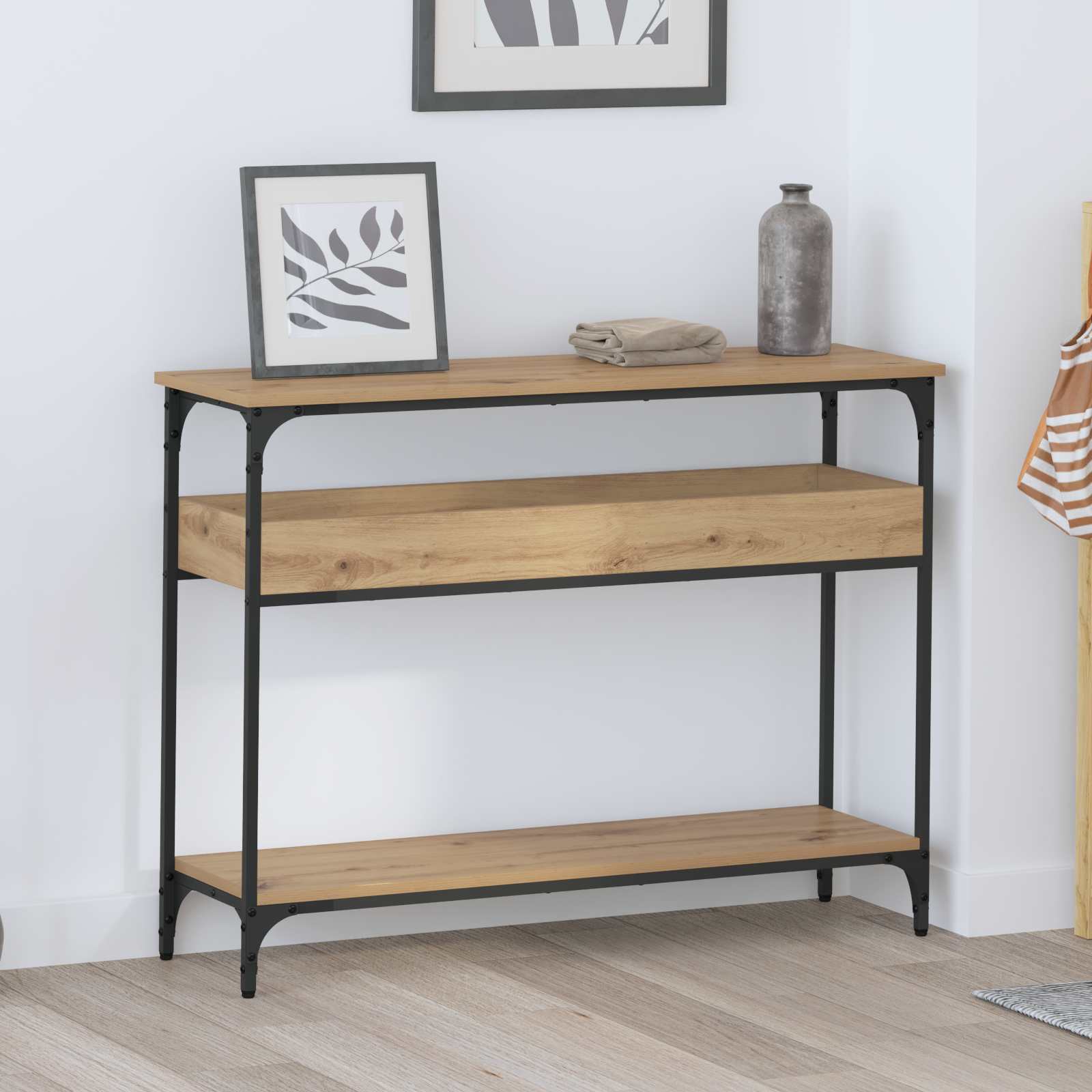 Console Table Artisan oak 100 x 29 x 75 cm Engineered wood
