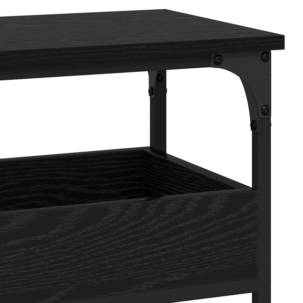Console Table Black oak 100 x 29 x 75 cm Engineered wood