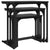 Nesting Coffee Table 3 pcs Black oak 50.5 x 35 x 53 cm