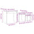 Nesting Coffee Table 3 pcs Black oak 60 x 35 x 56 cm