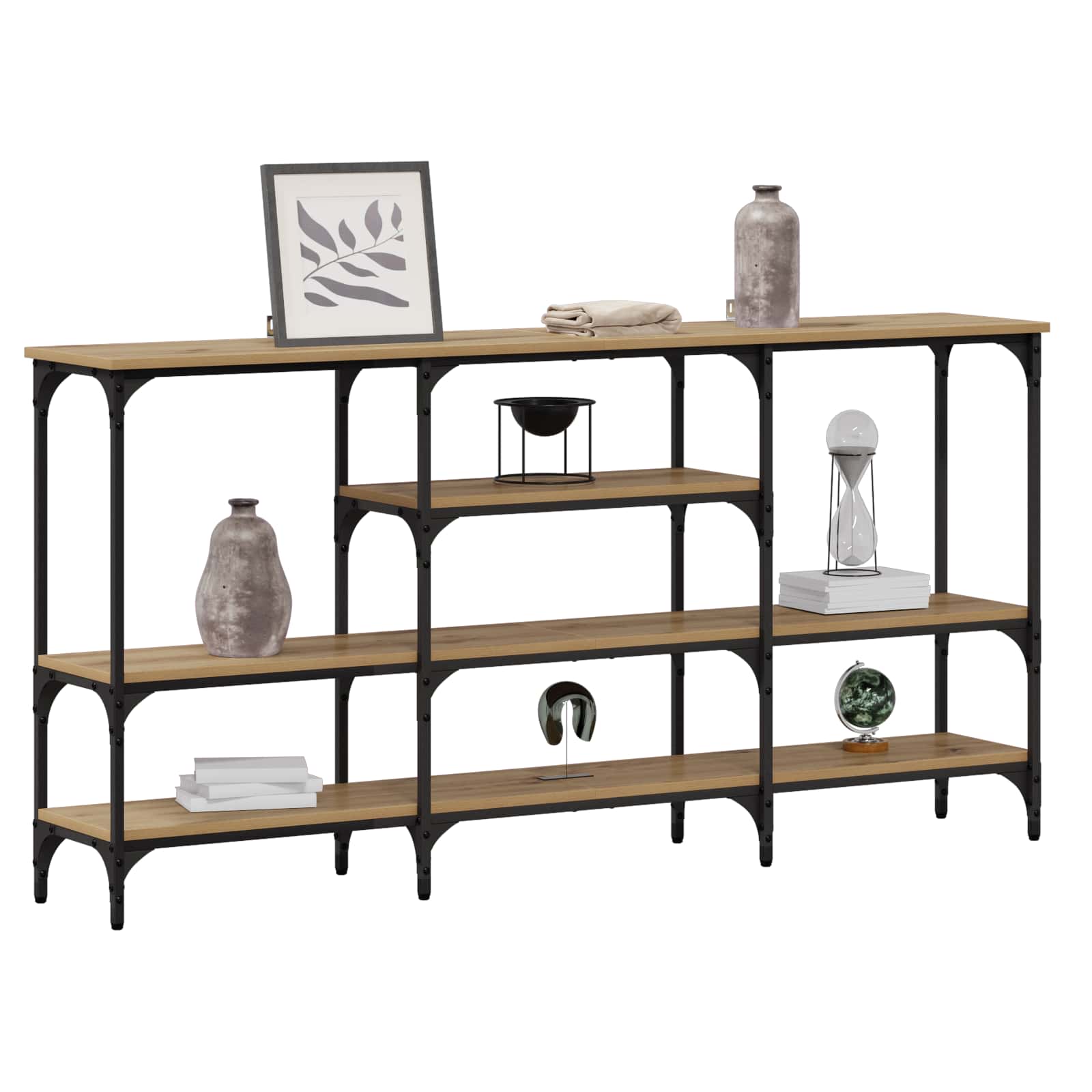 Console Table Artisan oak 160 x 29 x 80 cm Engineered wood
