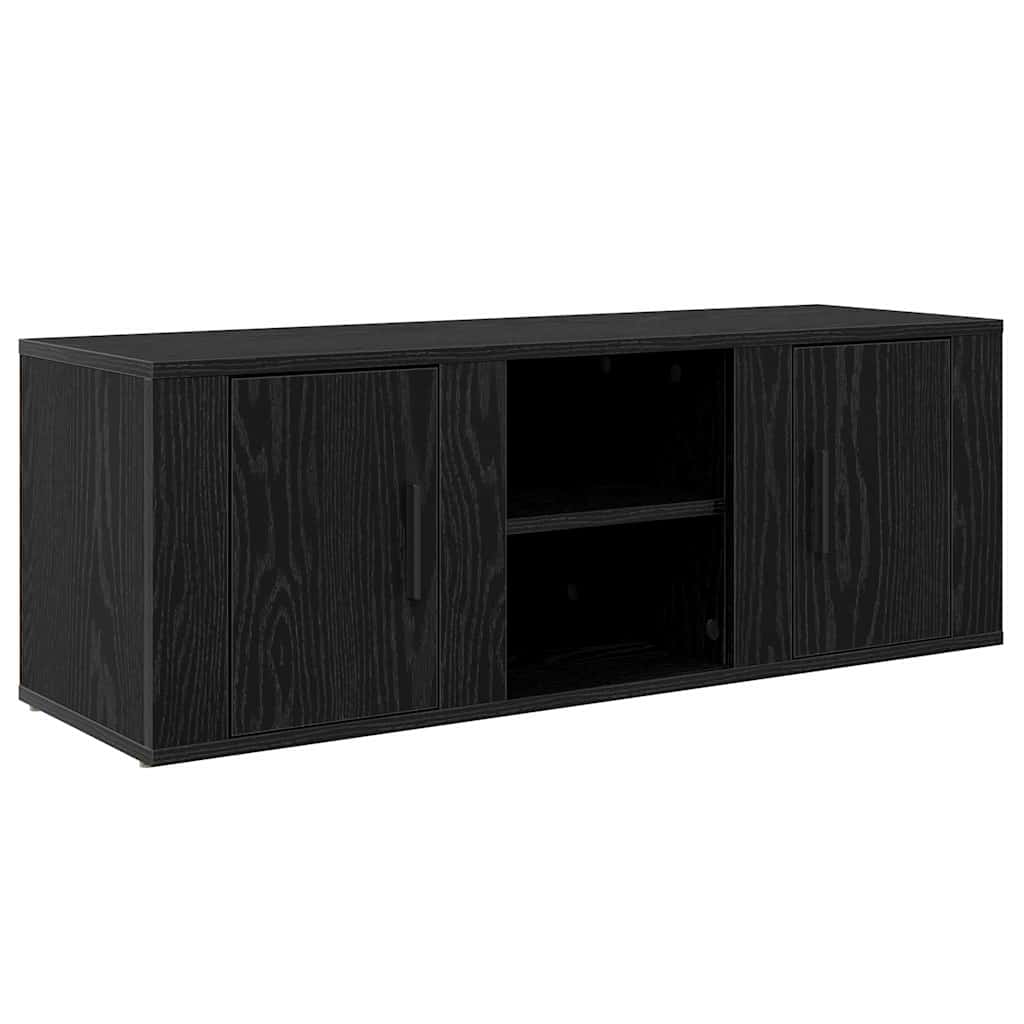 TV Cabinet Black Oak 100 x 31,5 x 35 cm Engineered Wood