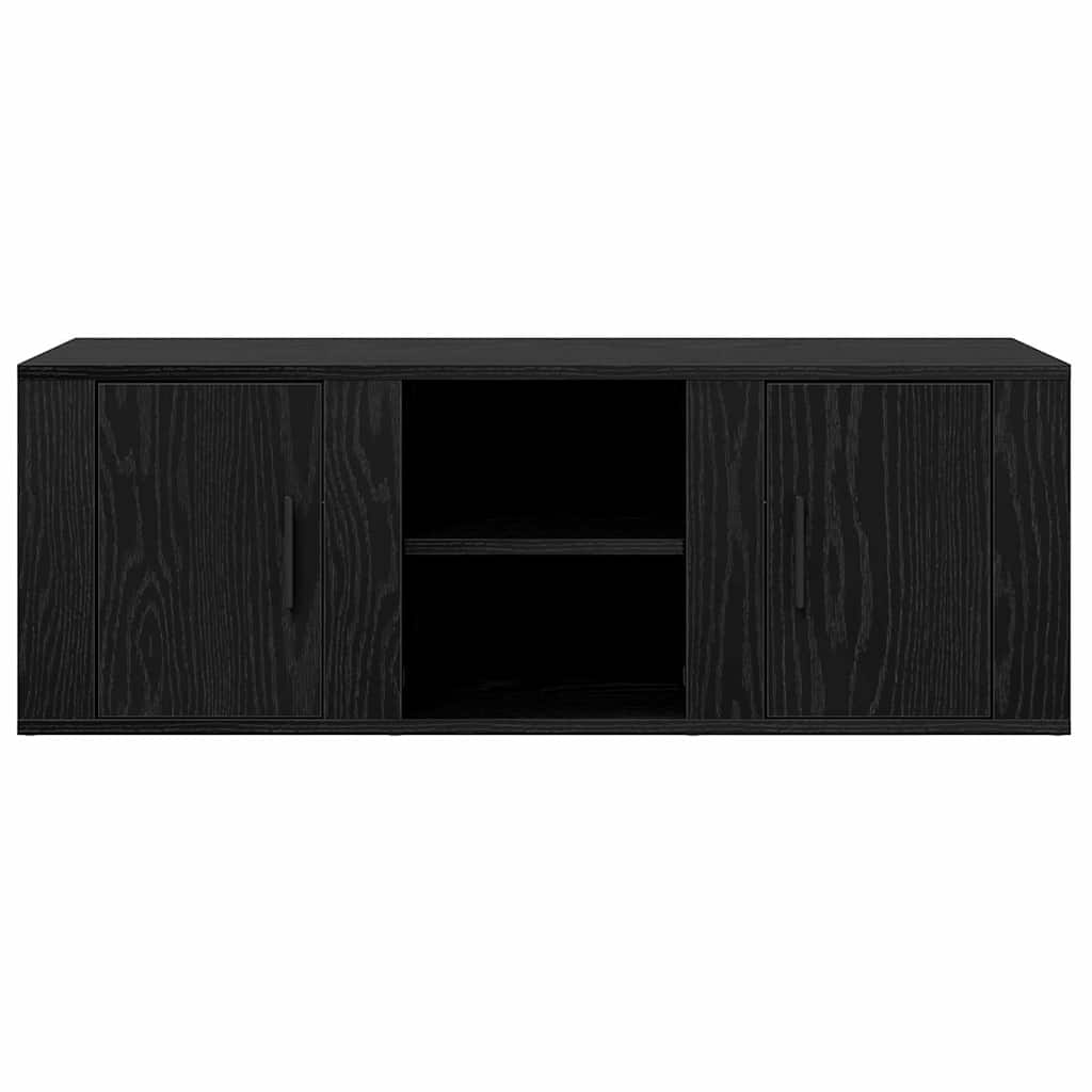 TV Cabinet Black Oak 100 x 31,5 x 35 cm Engineered Wood