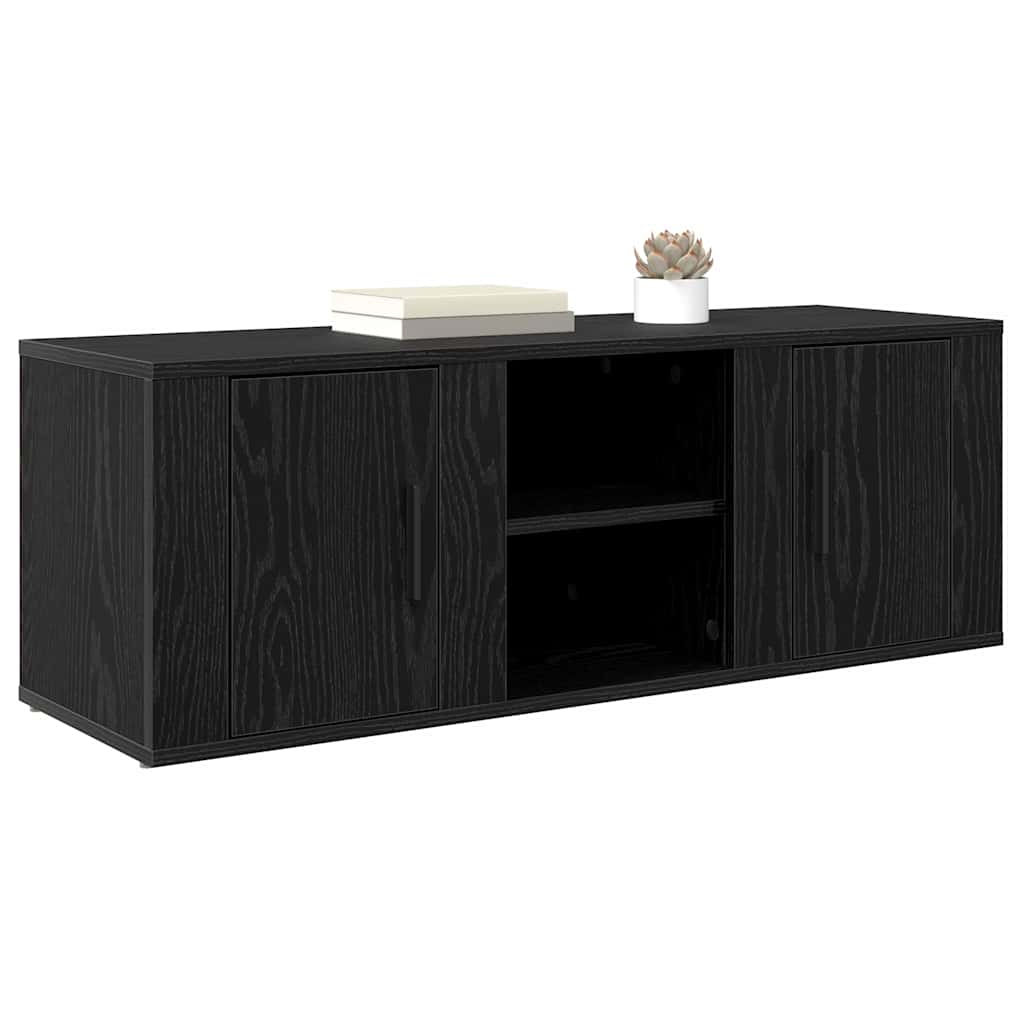 TV Cabinet Black Oak 100 x 31,5 x 35 cm Engineered Wood