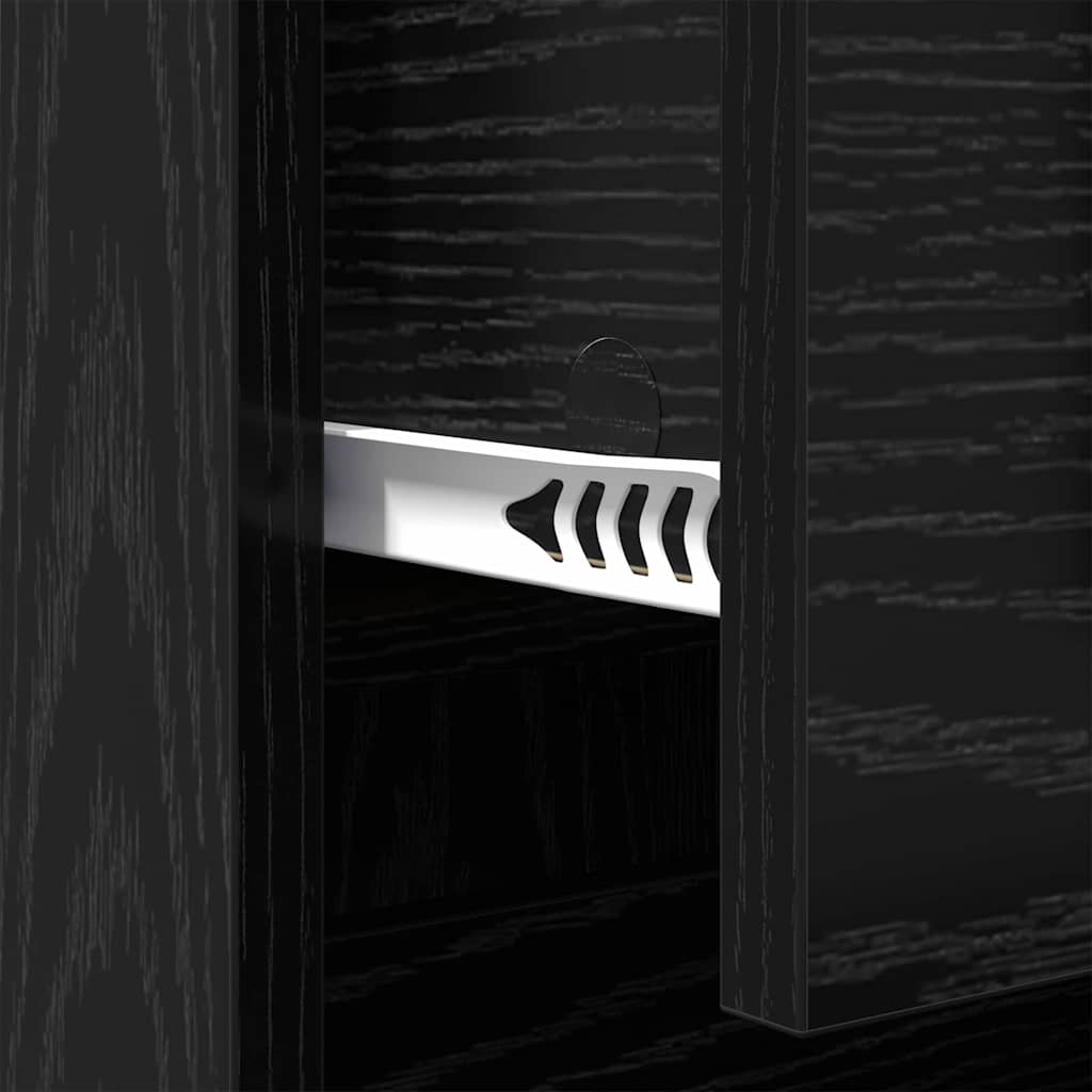 Sideboard Black Oak 70 x 35,5 x 67,5 cm Engineered Wood