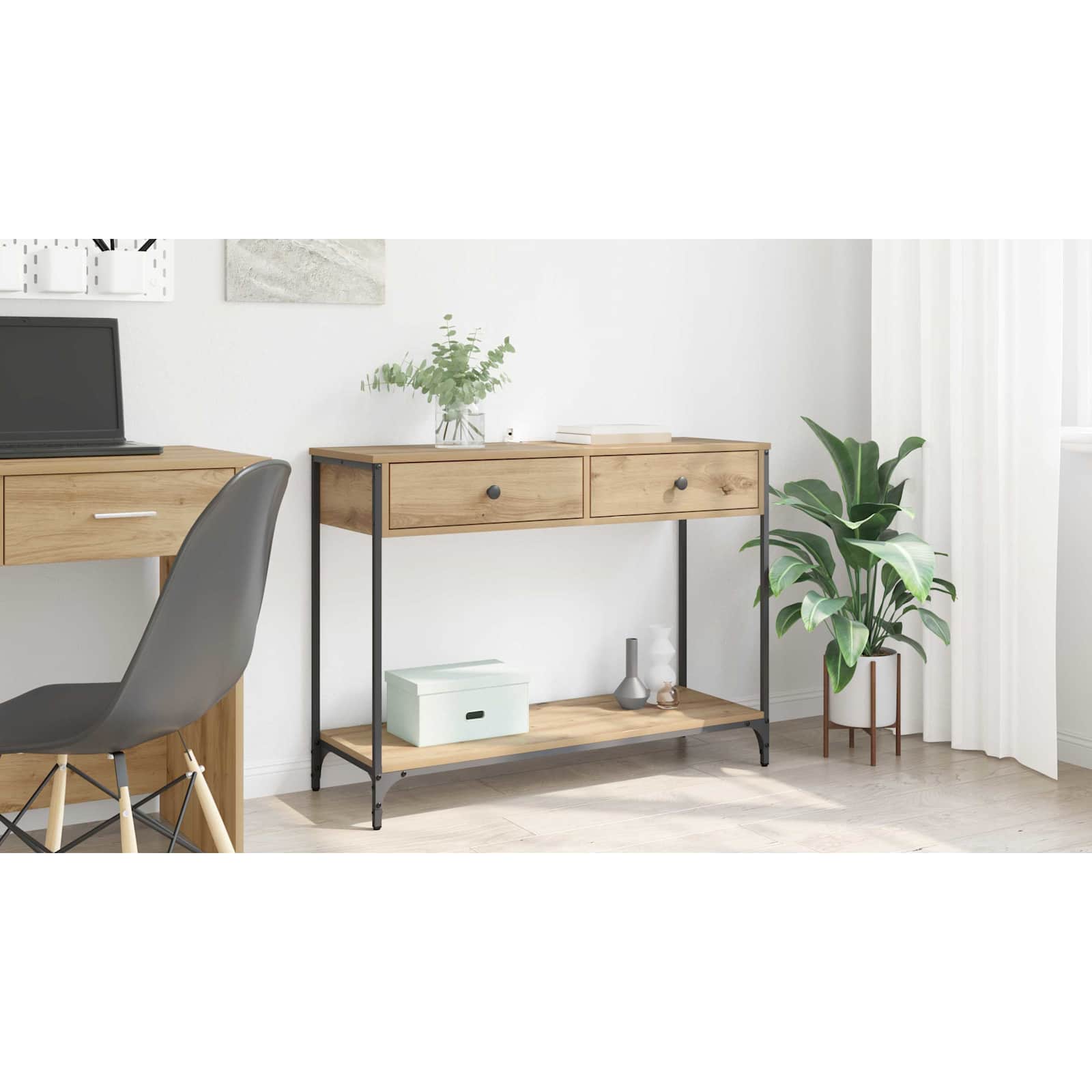 Console Table Artisan Oak 100 x 34,5 x 75 cm Engineered Wood