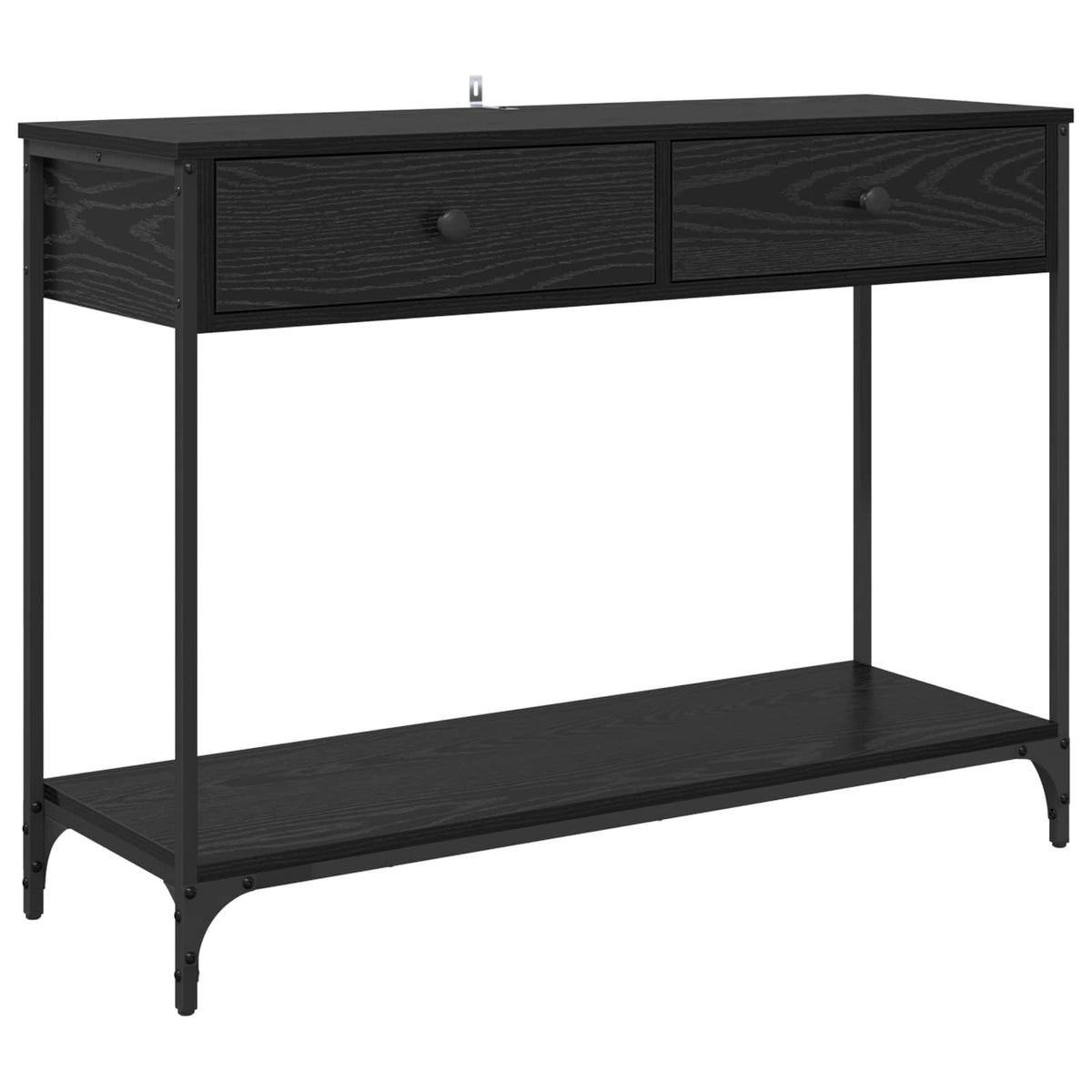 Console Table Black Oak 100 x 34,5 x 75 cm Engineered Wood