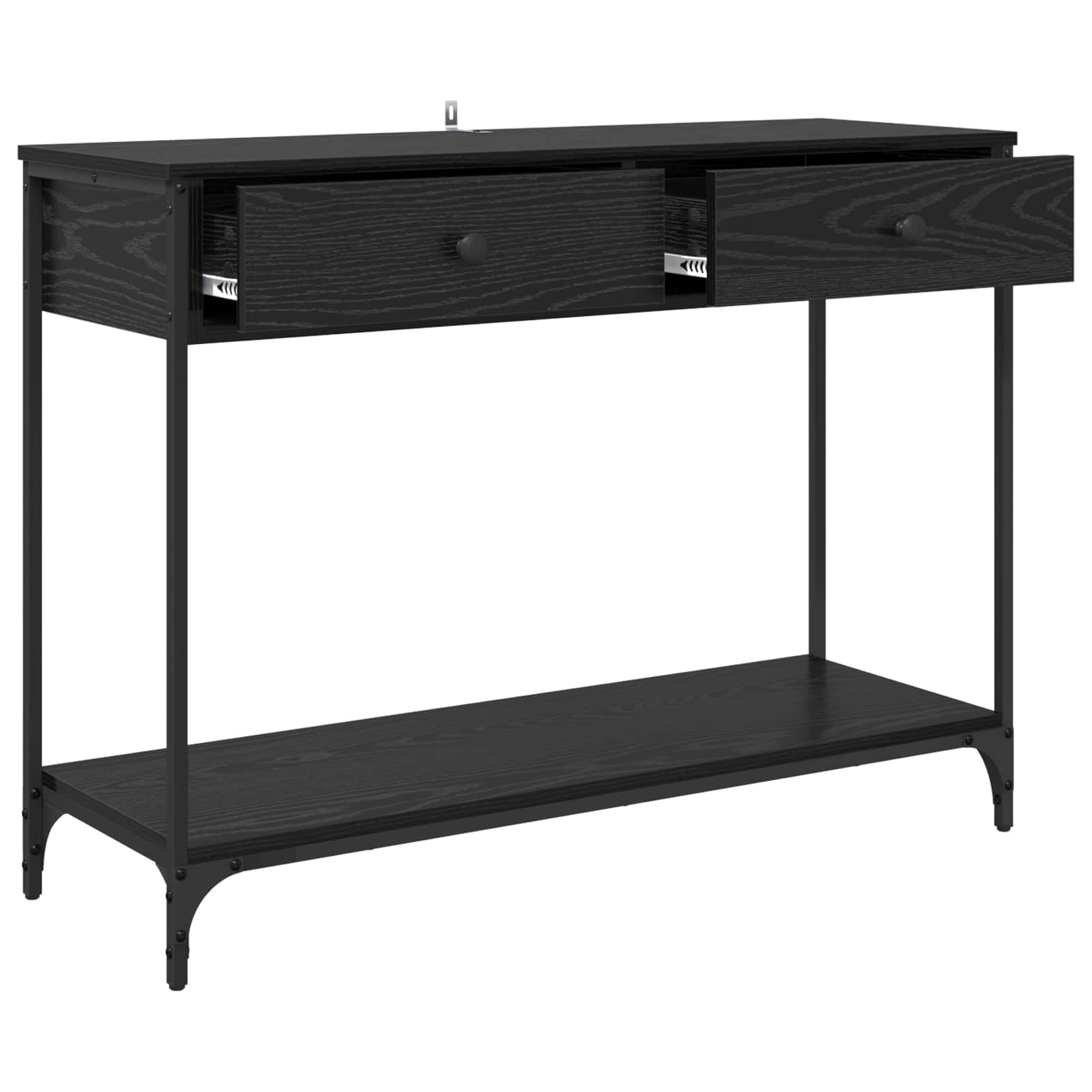 Console Table Black Oak 100 x 34,5 x 75 cm Engineered Wood