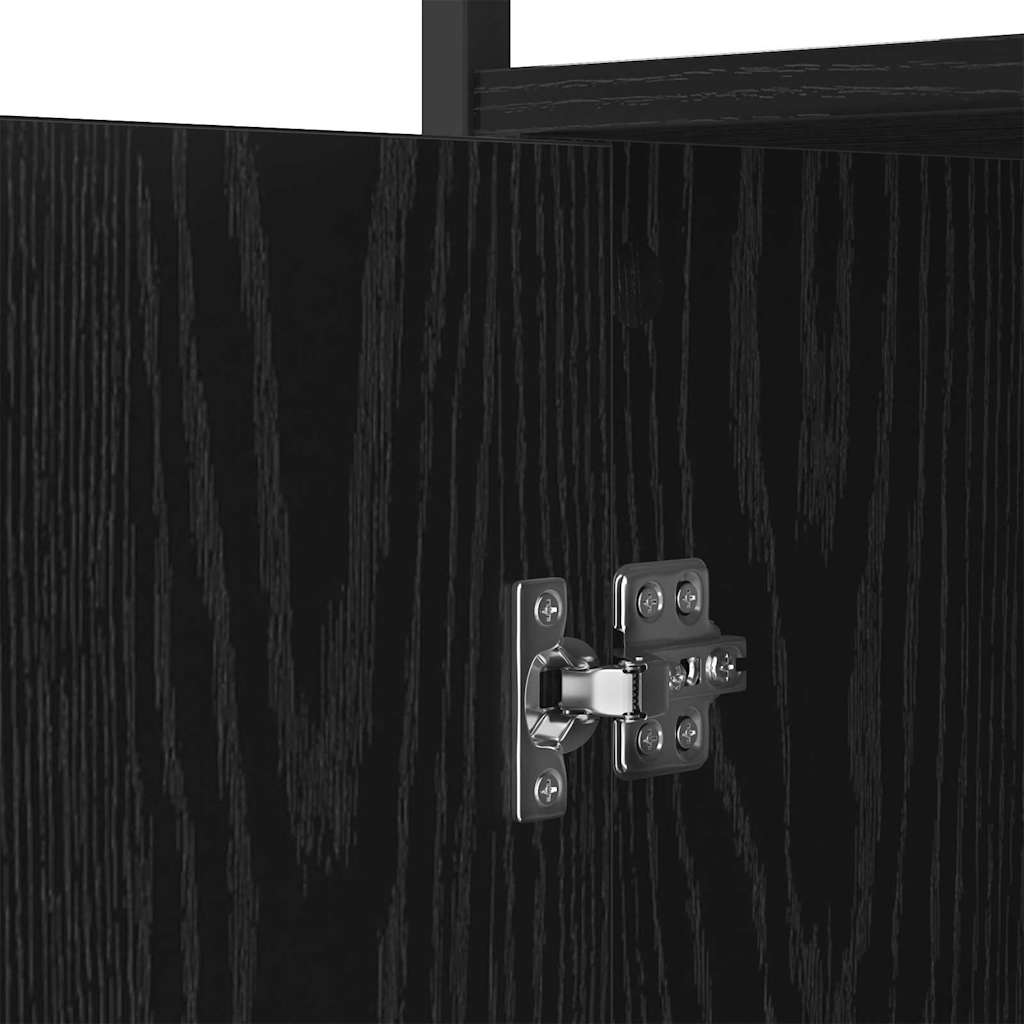 Sideboard Black Oak 100 x 35 x 80 cm Engineered Wood