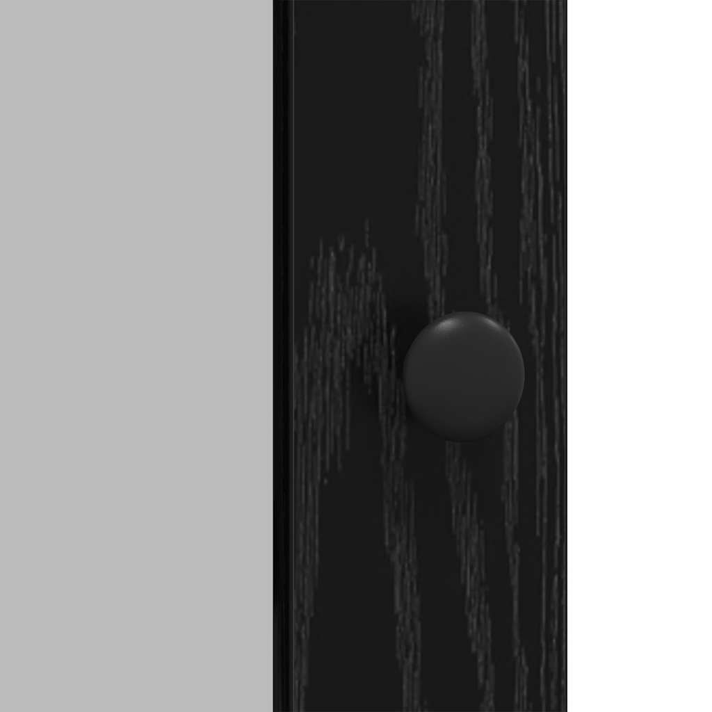 Sideboard Black Oak 100 x 35 x 80 cm Engineered Wood