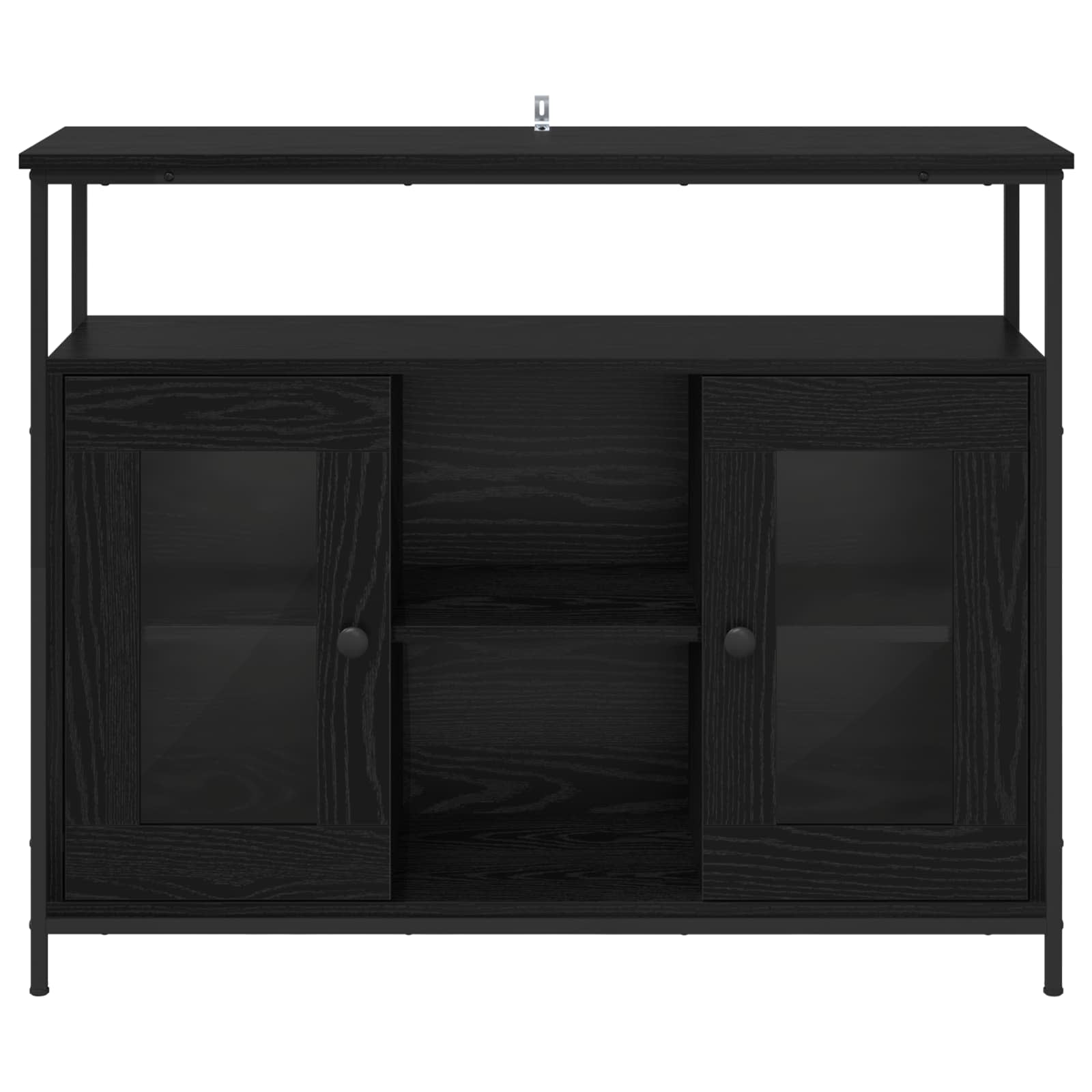 Sideboard Black Oak 100 x 35 x 80 cm Engineered Wood