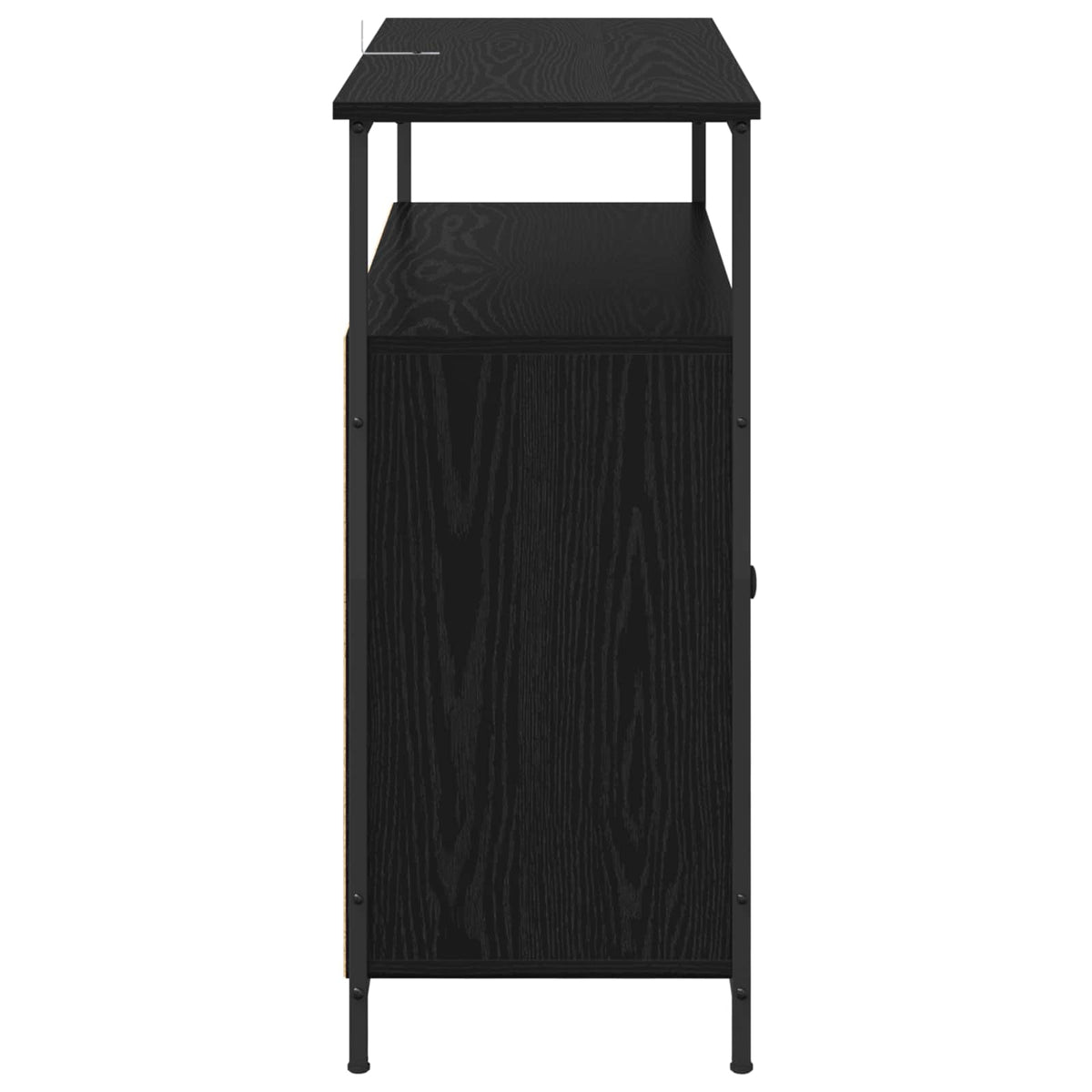 Sideboard Black Oak 100 x 35 x 80 cm Engineered Wood