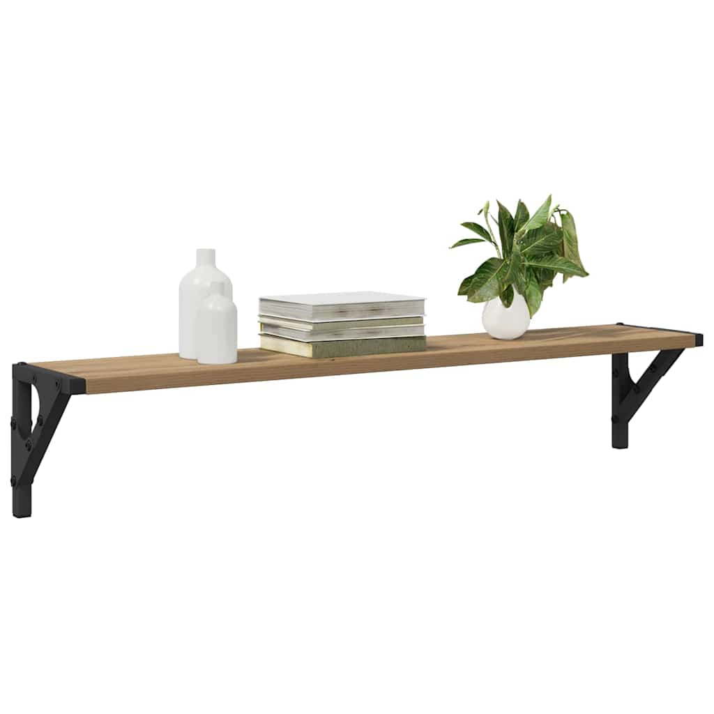 Wall Shelves with Shelf 2 pcs Artisan Oak 80 x 15 x 15,5 cm