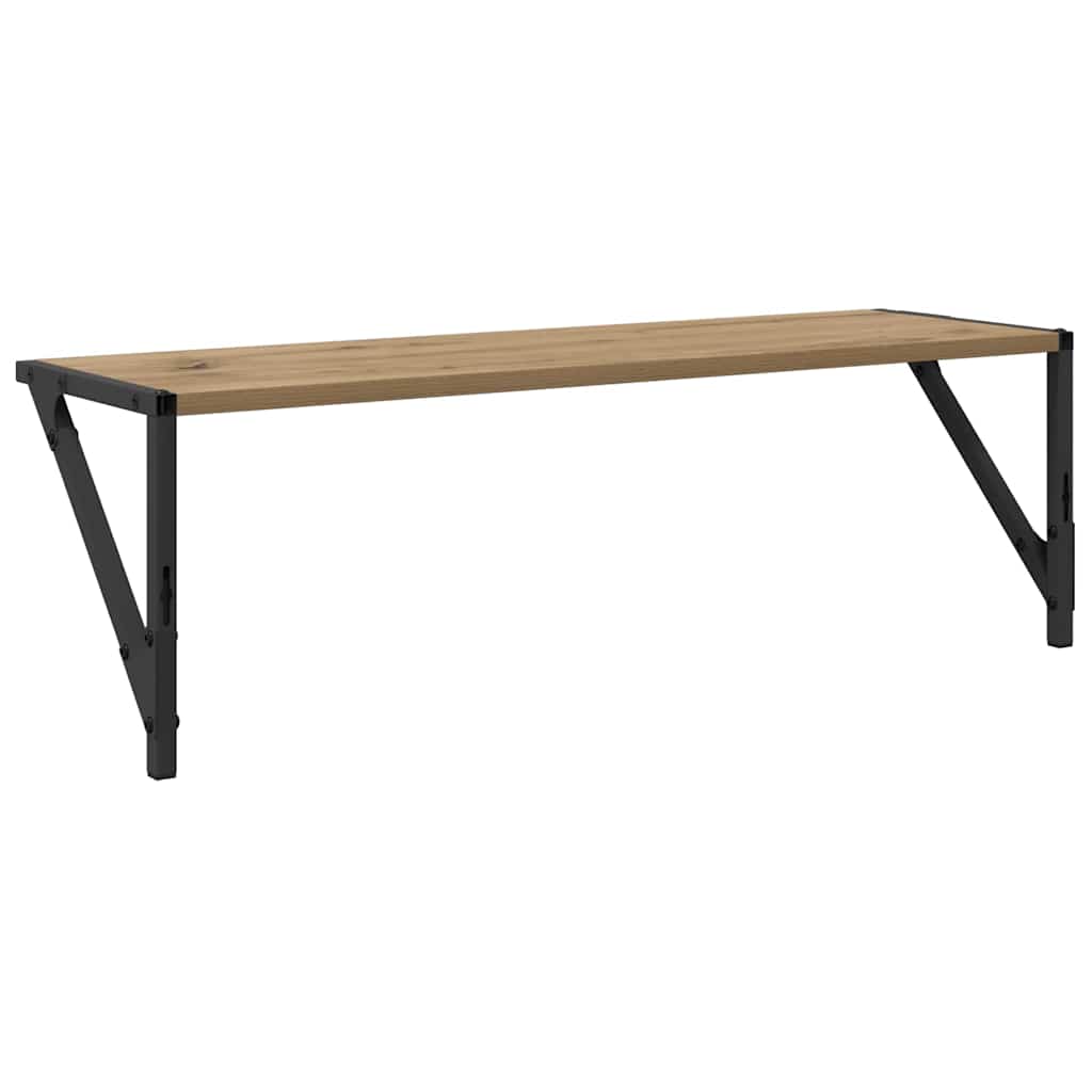 Wall Shelves with Shelf 2 pcs Artisan Oak 80 x 25 x 25,5 cm