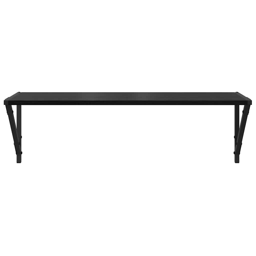 Wall Shelves 2 pcs Black Oak 80 x 25 x 25,5 cm Engineered Wood