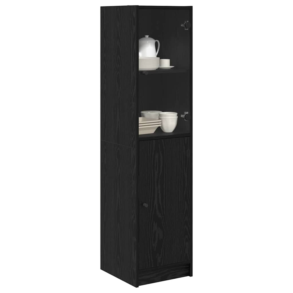 Highboard Black Oak 35 x 37 x 142 cm Engineered Wood