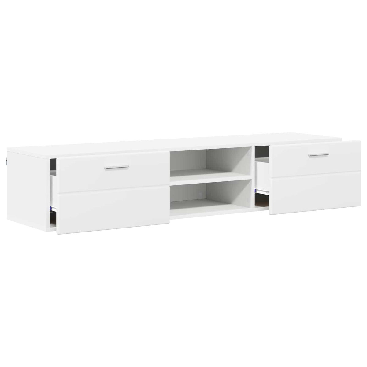 Wooden Cabinet 150 x 39 x 30 cm White Engineered Wood