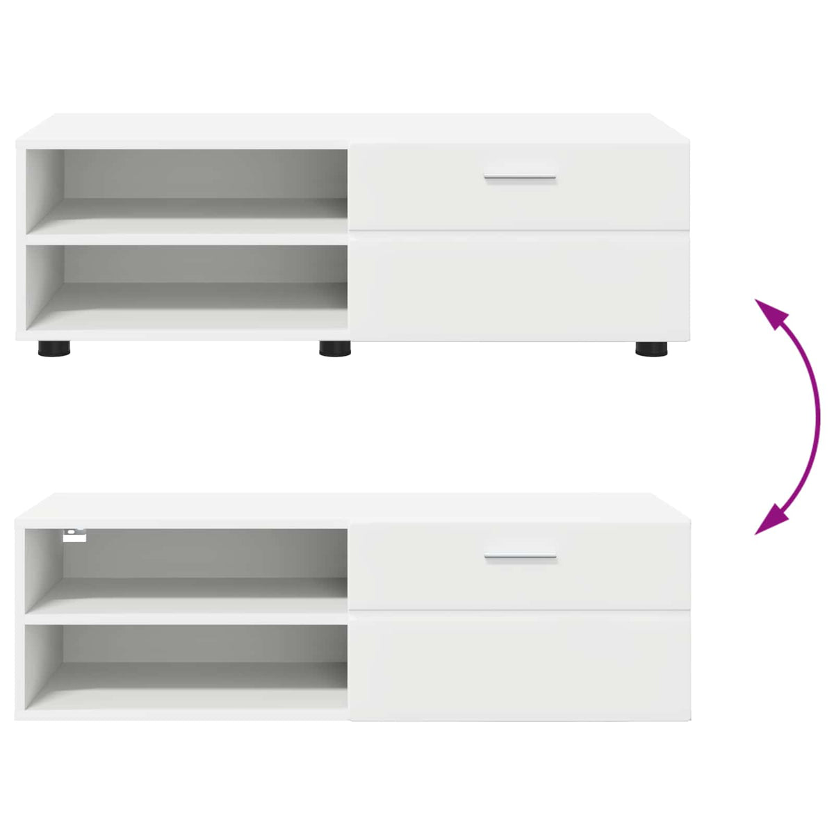 Wooden Cabinet 100,5 x 39 x 30 cm White Engineered Wood