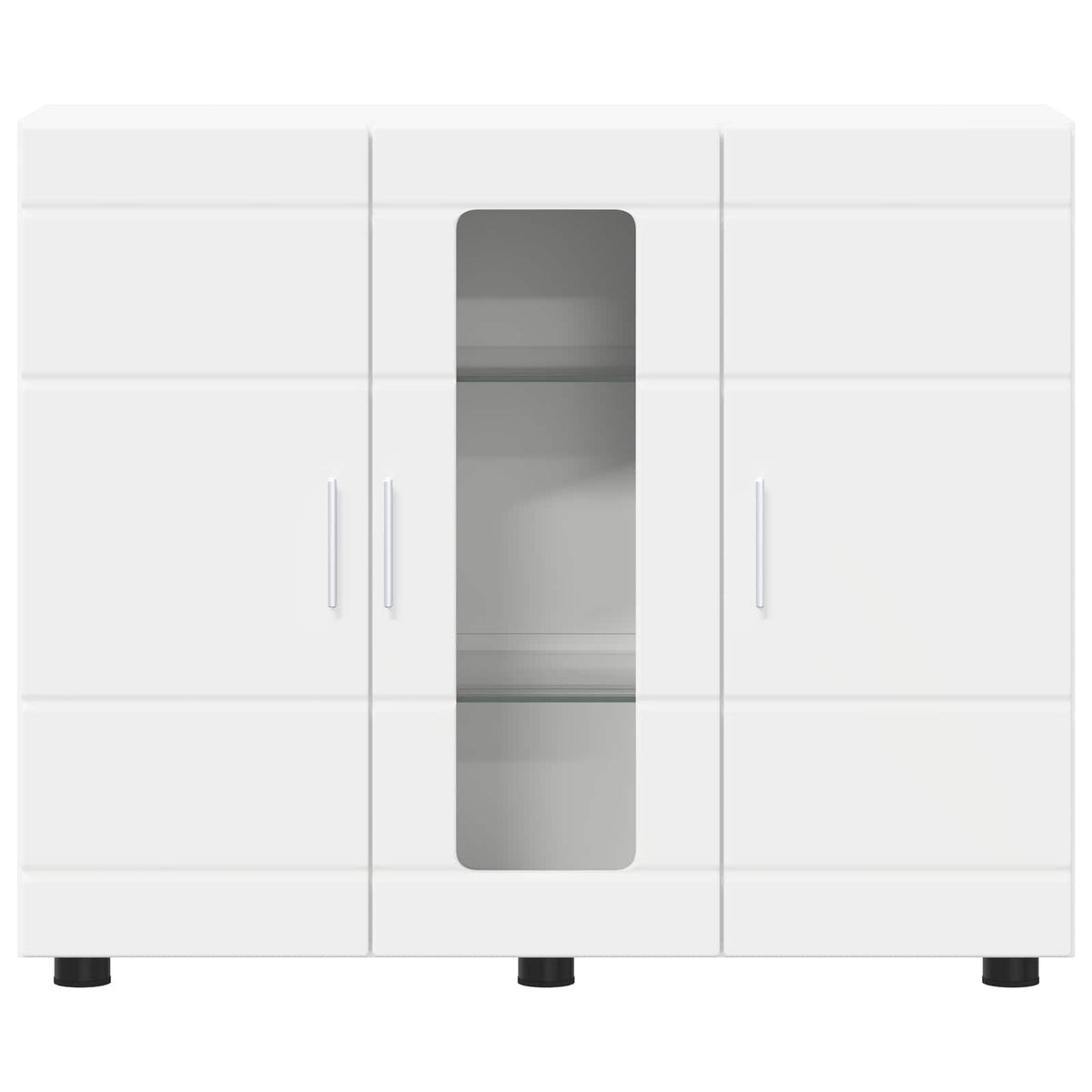 Wooden Cabinet White Engineered Wood