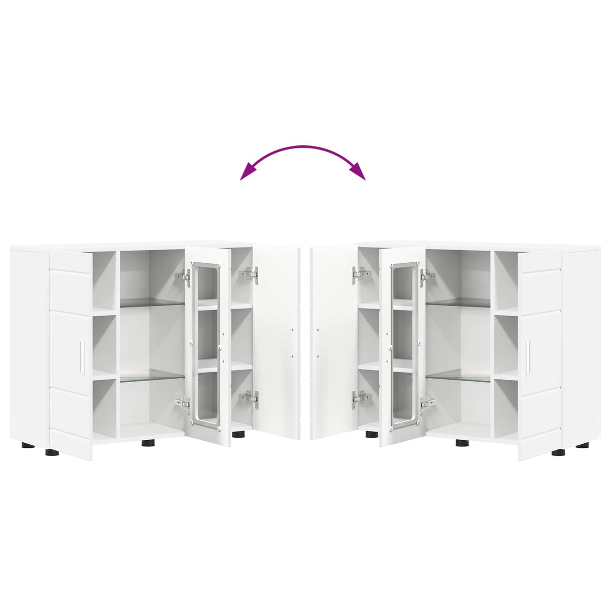 Wooden Cabinet White Engineered Wood