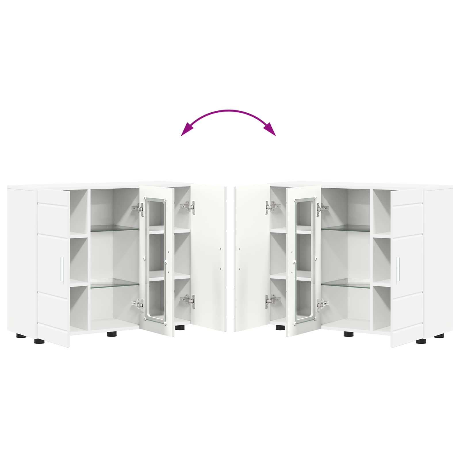 Wooden Cabinet White Engineered Wood