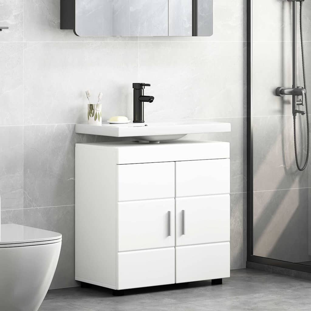Bathroom Cabinet Set with Storage TULUM White 60 x 34 x 63 cm