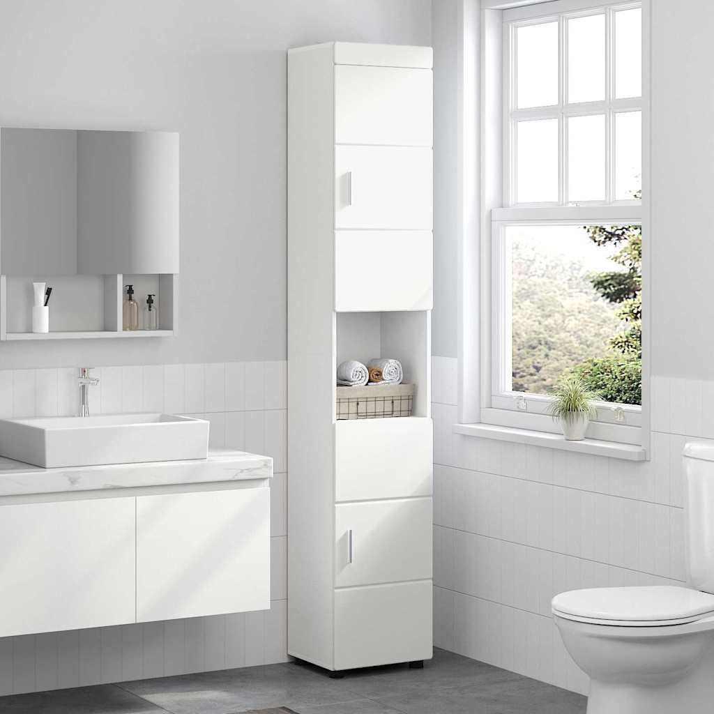 Bathroom Cabinet Set TULUM White 37 x 31,5 x 203 cm