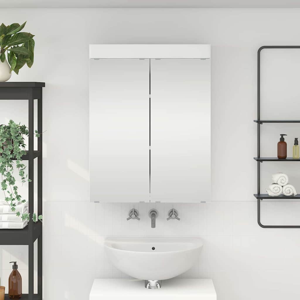 Bathroom Mirror Cabinet TULUM White 60 x 16,5 x 78 cm
