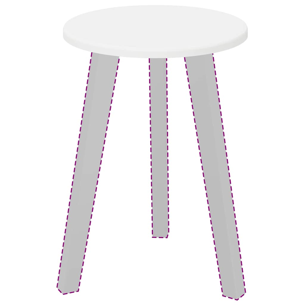 Table Top Ø 30 x 1,5 cm Round Engineered Wood White