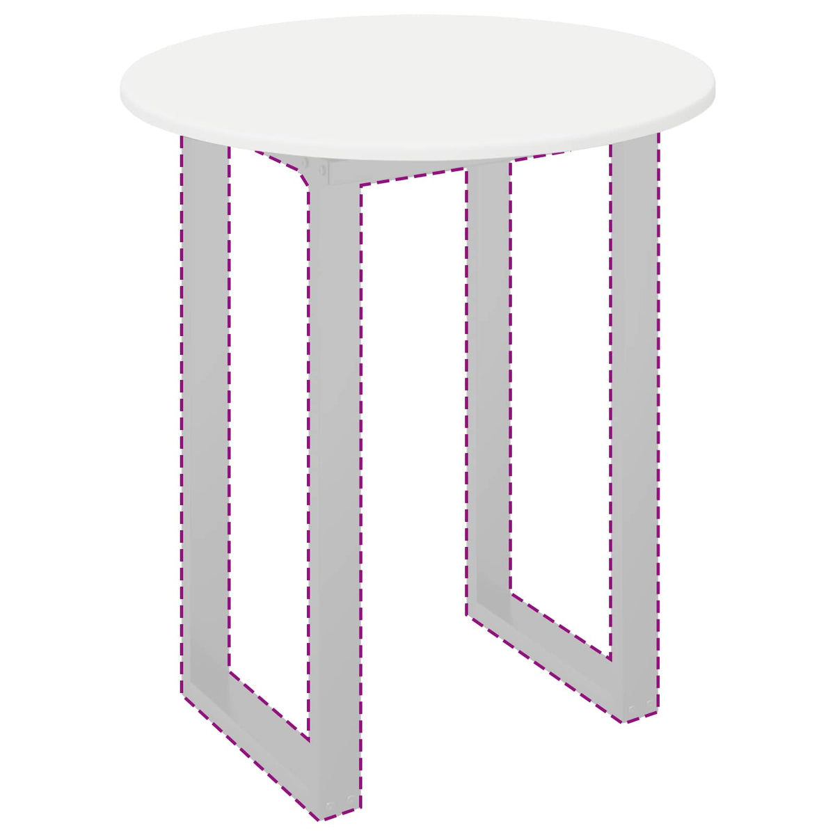 Table Top Ø 60 x 1,5 cm Round Engineered Wood White