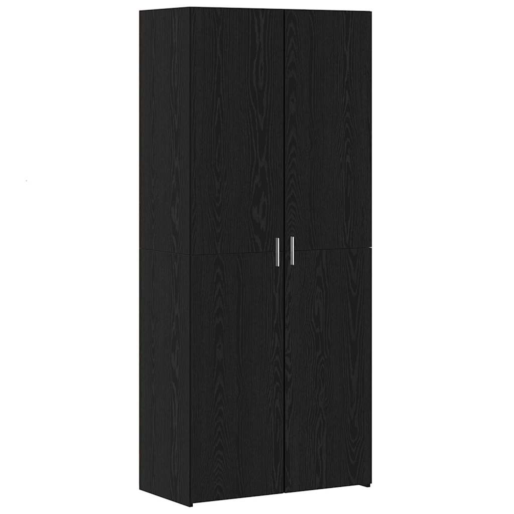Storage Cabinet 3 pcs Black Oak