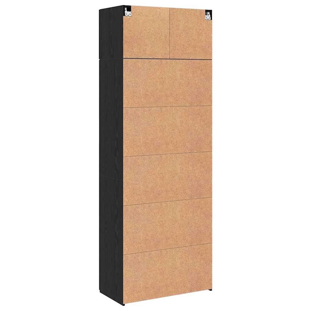 Storage Cabinet 3 pcs Black Oak