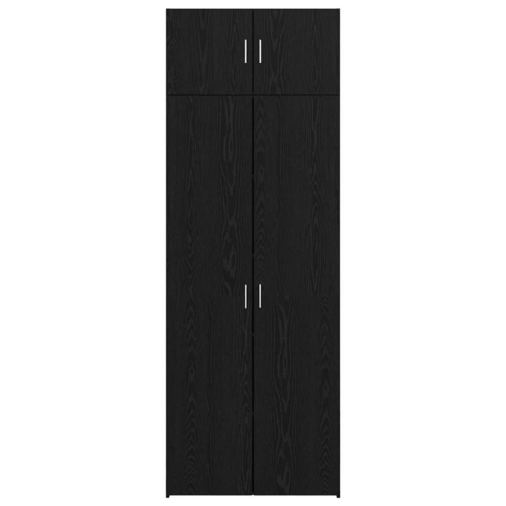 Storage Cabinet 3 pcs Black Oak