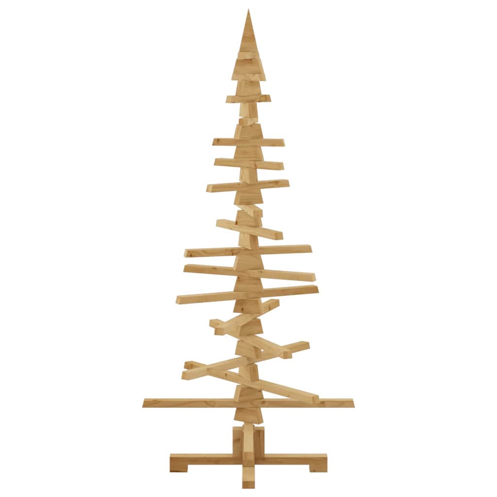 Wooden Christmas Tree with Stand Brown 150 cm Solid pine wood