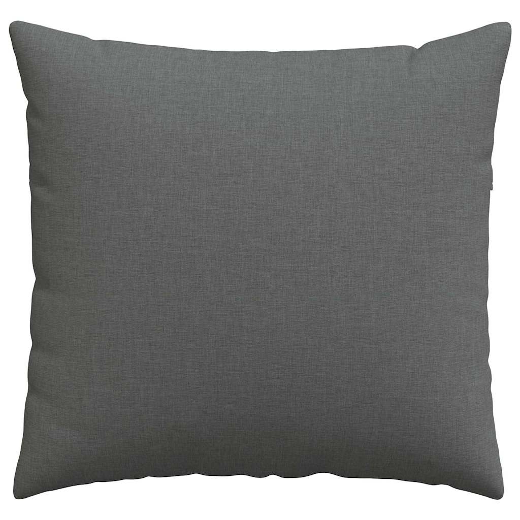 Sofa Pillows 2 pcs Dark Grey 50 x 50 cm Fabric