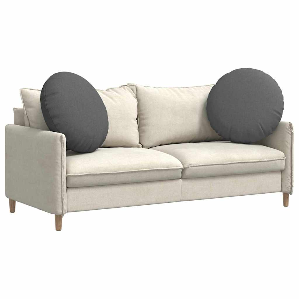 Seat Cushions 2 pcs Dark Grey Ø60 x 21 cm Fabric