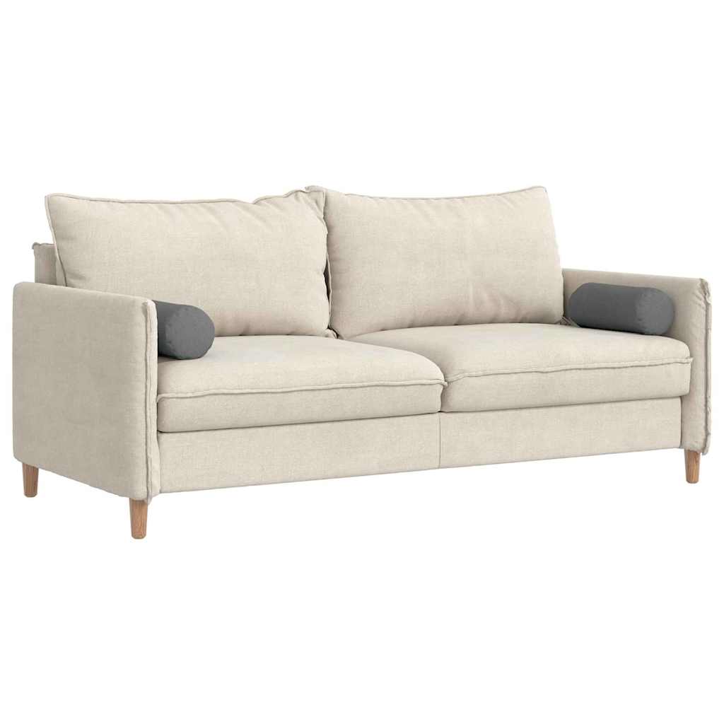 Bolster Pillows 2 pcs Dark Grey Ø 15 x 40 cm Fabric