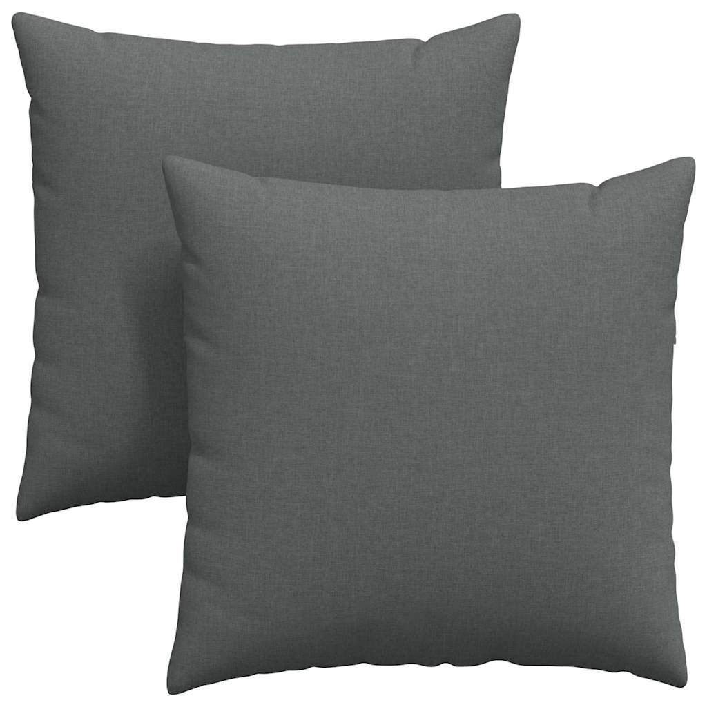 Sofa Pillows 2 pcs Dark Grey 60 x 60 cm Fabric