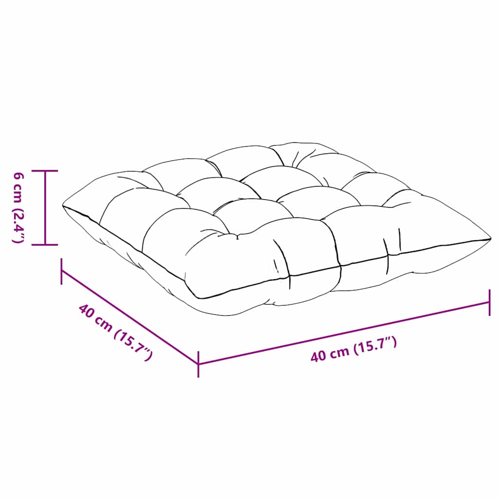 Seat Cushions 4 pcs Dark Grey 40 x 40 x 6 cm Fabric