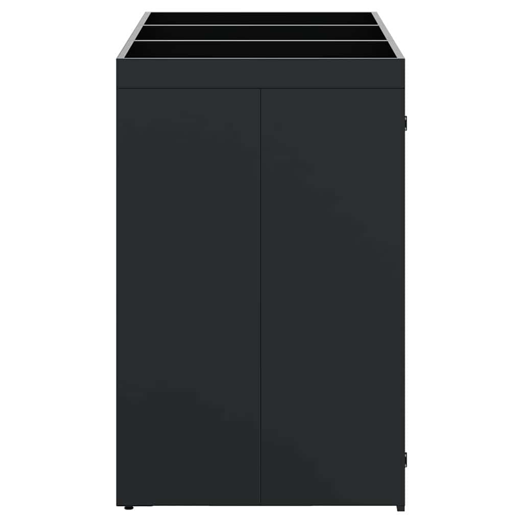 Wheelie Bin Storage for 3 Bins Black 204 x 77,5 x 121,5 cm