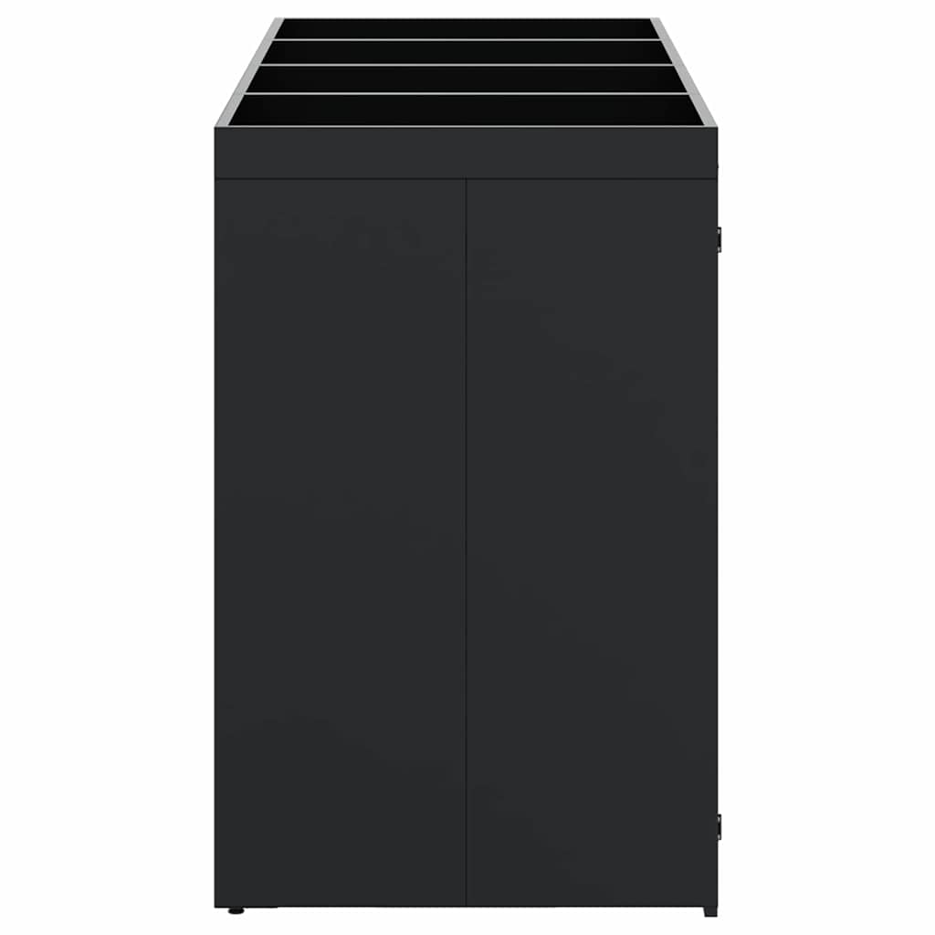 Wheelie Bin Storage for 4 Bins Black 272 x 77,5 x 121,5 cm