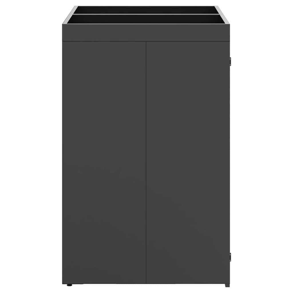 Wheelie Bin Storage for 2 Bins Anthracite 136 x 77,5 x 121,5 cm