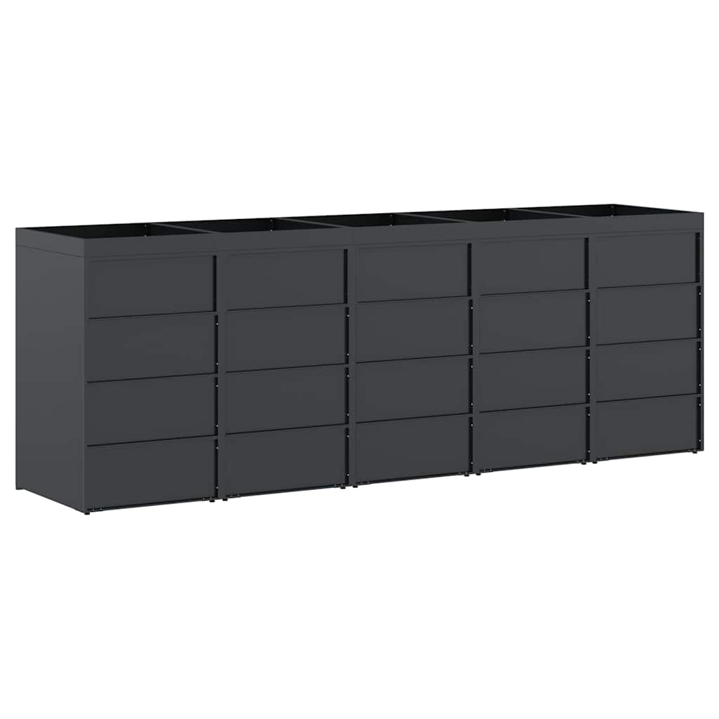 Wheelie Bin Storage for 5 Bins Anthracite 340 x 77,5 x 121,5 cm