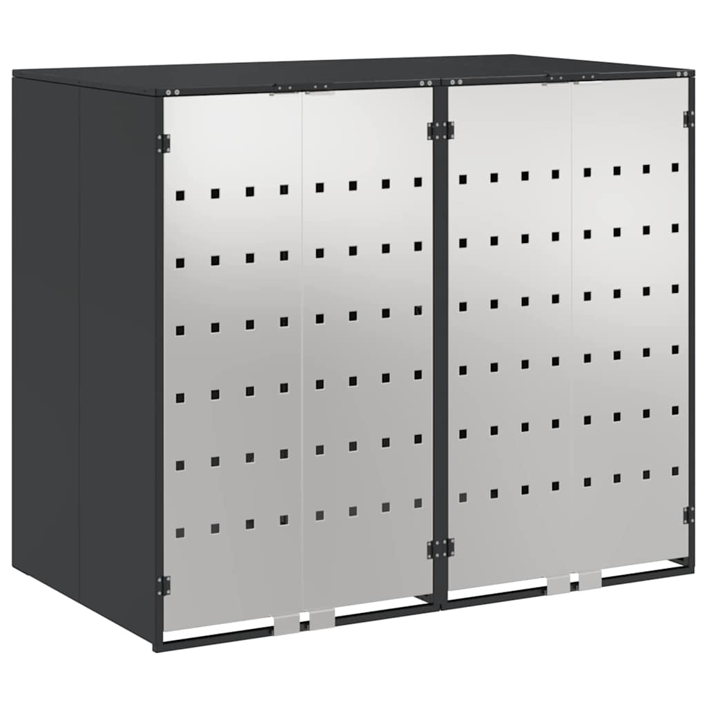 Wheelie Bin Storage for 3 Bins Anthracite 340 x 77.5 x 115.5 cm