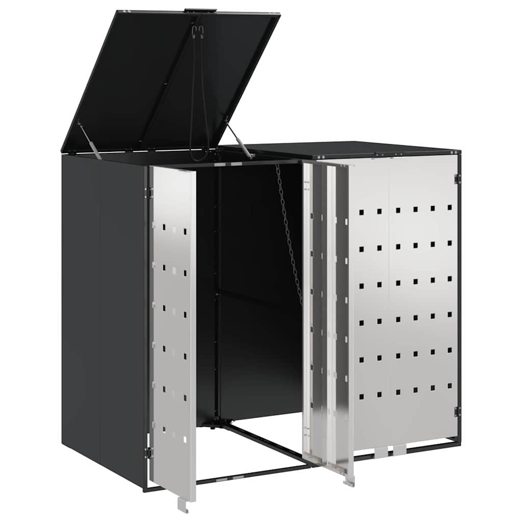 Wheelie Bin Storage for 3 Bins Anthracite 340 x 77.5 x 115.5 cm