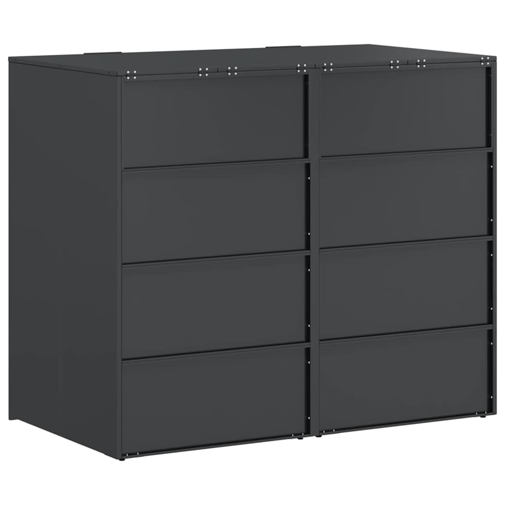 Wheelie Bin Storage for 3 Bins Anthracite 340 x 77.5 x 115.5 cm