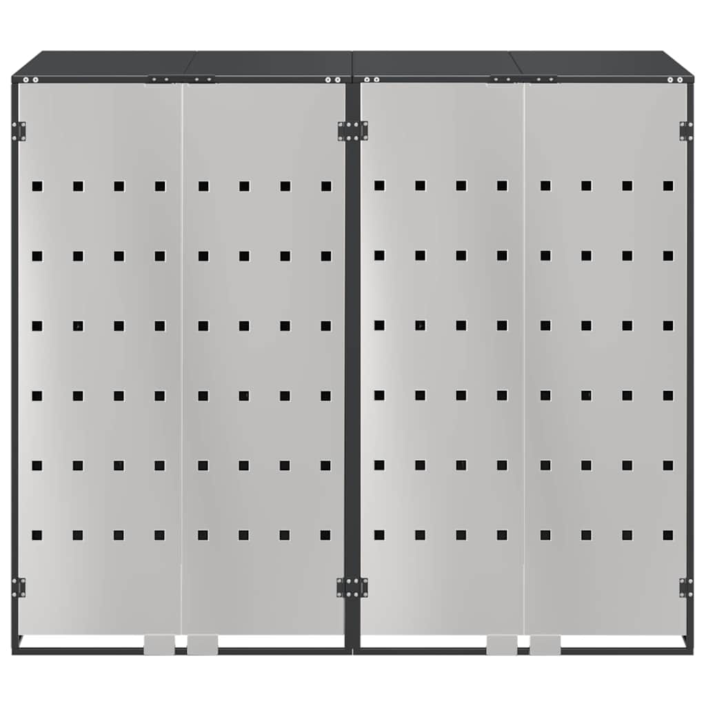 Wheelie Bin Storage for 3 Bins Anthracite 340 x 77.5 x 115.5 cm